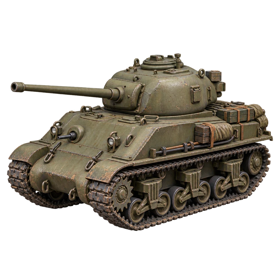 Medium Tank painted miniature concept